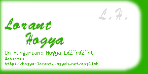 lorant hogya business card